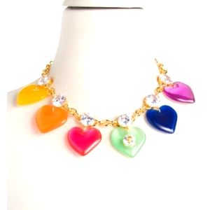 New Kurt Geiger London Heart Charm Statement Necklace